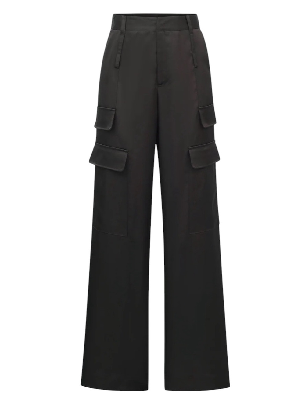 The Noli Shop Milan Satin Cargo Pant in Black NWT Size 10
